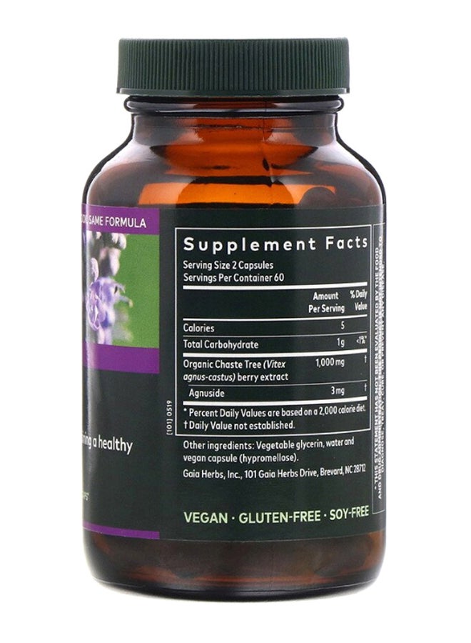Gaia Herbs Vitex Berry 60 Vegan Liquid Phyto-Caps Herbal Supplement  - Image 2