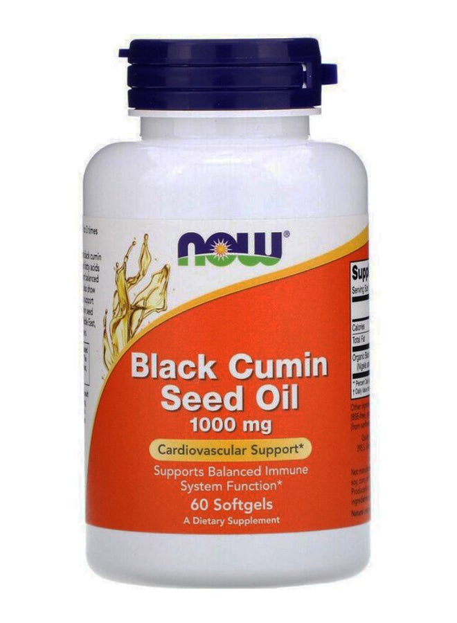 Now Foods Black Cumin Seed Oil - 60 Softgels - Image 1