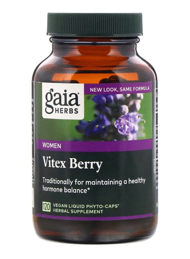 Gaia Herbs Vitex Berry 60 Vegan Liquid Phyto-Caps Herbal Supplement  - Image 1