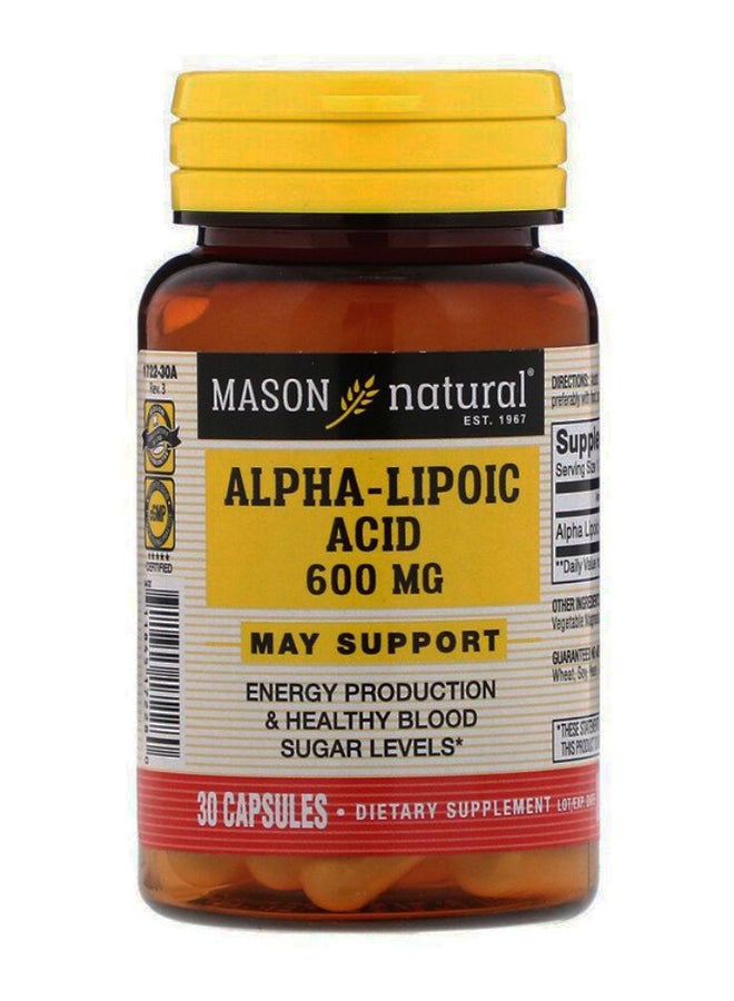 Mason Natural Alpha Lipoic Acid - 30 Capsules - Image 1
