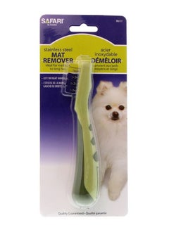 Safari Medium To Long Hair Mat Remover Green/Silver 22.9cm 