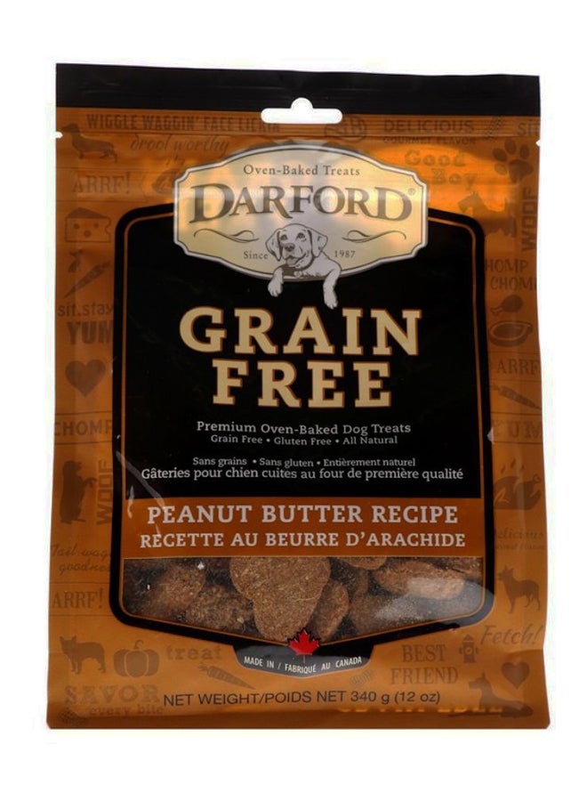 دارفورد طعام للكلاب يُجهز في الفرن بنكهة زبدة الفول السوداني خالٍ من الحبوب 340جرام - Image 1