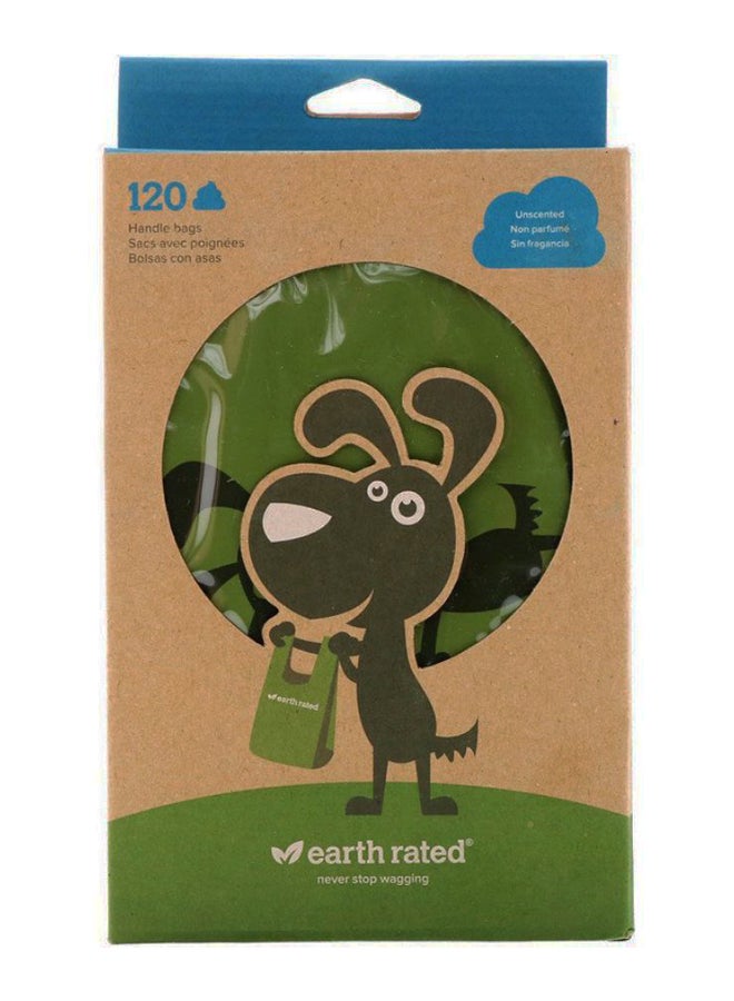 Earth Rated 120-Piece Unscented Handle Waste Bag Set Green - Image 1
