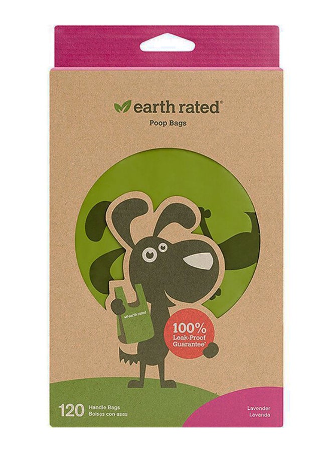 Earth Rated 120-Piece Lavender Scented Handle Waste Bag Set Green - Image 1