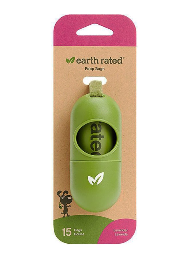 Earth Rated 15-Piece Lavender Scented Waste Bag Set With Dispenser Green 9 x 13inch - Image 2
