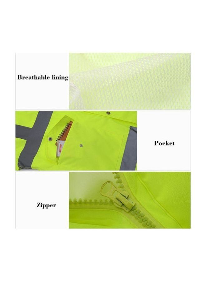 سفست بدلة تحذير للسلامة بأكمام طويلة أخضر/رمادي XL - Image 3