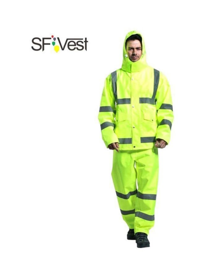 سفست بدلة تحذير للسلامة بأكمام طويلة أخضر/رمادي XL - Image 4