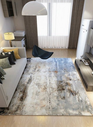 Abstract Painting Living Room Carpet Rectangle Polyester Blend Multicolour 50 x 80cm - v1587105409/N36696490A_1