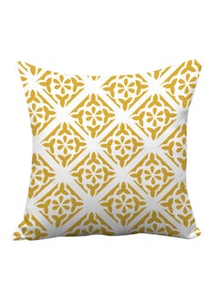 Sharpdo Printed Cushion Cover White/Yellow 45 x 45cm  - Image 1