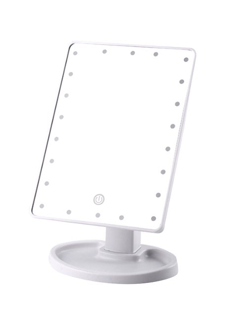 LED Makeup Mirror Grey 27x17cm