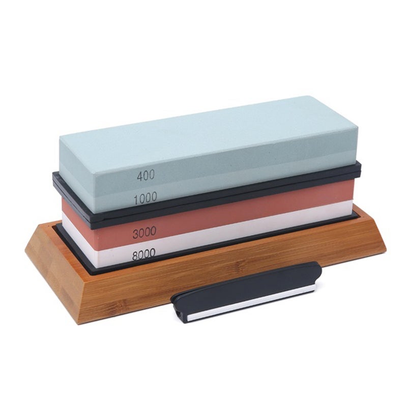 4-Piece Double-Sided Whetstone Cut Set Multicolour 23.5x6.5x10cm - Image 1
