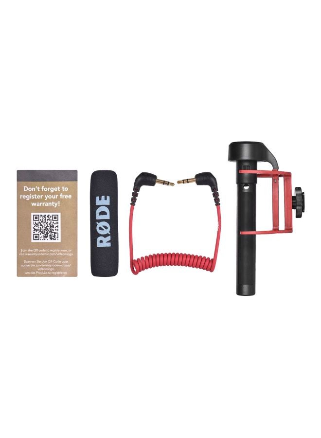 رود ميكروفون توجيهي قلبي فيديو مايك جو سوبر يلائم الكاميرا الرقمية بعدسة أحادية عاكسة وكاميرات تسجيل الفيديو من كانون/نيكون/سوني D6094 أسود/أحمر - Image 2