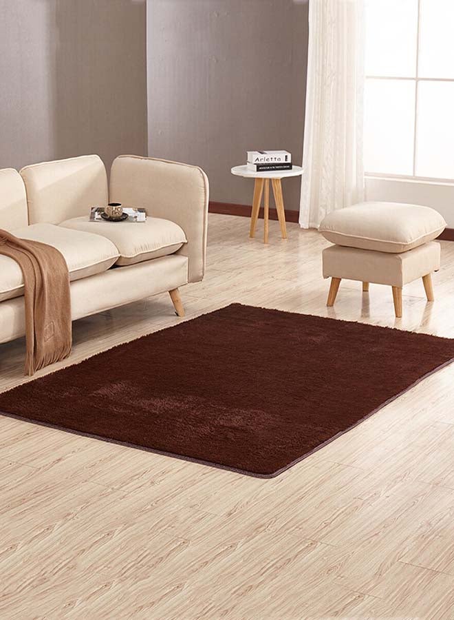 Fluffy Design Comfortable Floor Mat Brown 40 x 60cm 