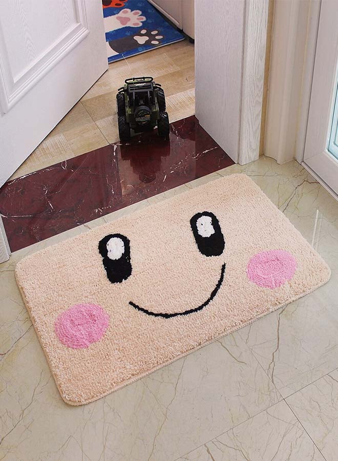 Cartoon Design Non-Slip Doormat Beige/Black/Pink 50 x 80cm 