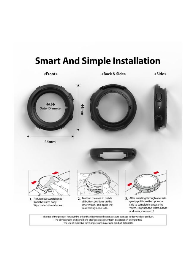 Ringke Air Sport Series Protective Case For Samsung Galaxy Watch Active 2 44mm Black - Image 3