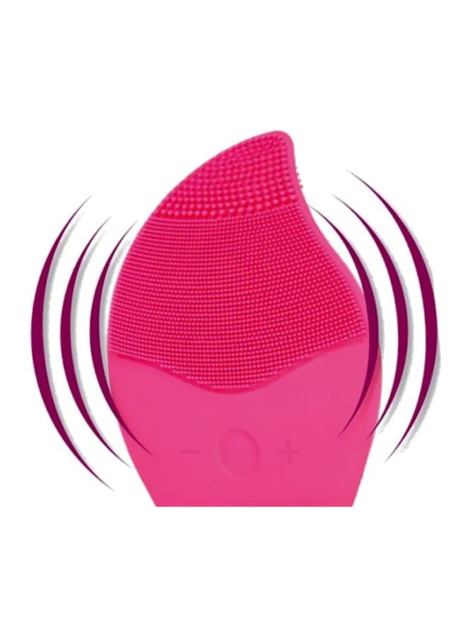 ريبون فرشاة من السيليكون لتنظيف الوجه وردي - Image 2