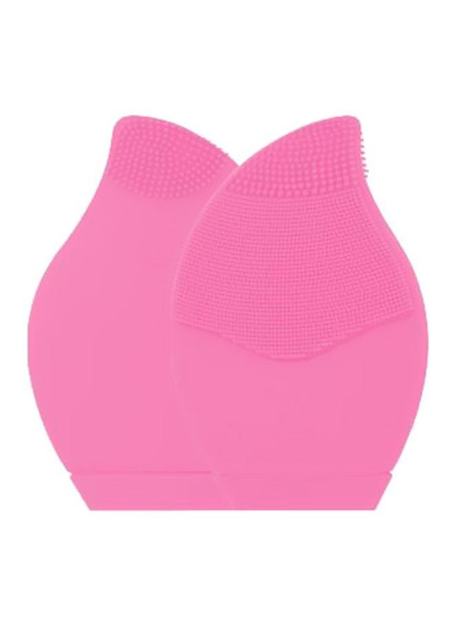 ريبون فرشاة من السيليكون لتنظيف الوجه وردي - Image 3