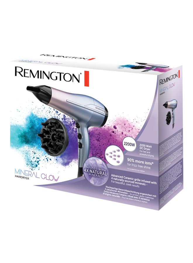REMINGTON Mineral Glow Hairdryer Grey/Black/Rose Gold 35x18x8cm  - Image 5