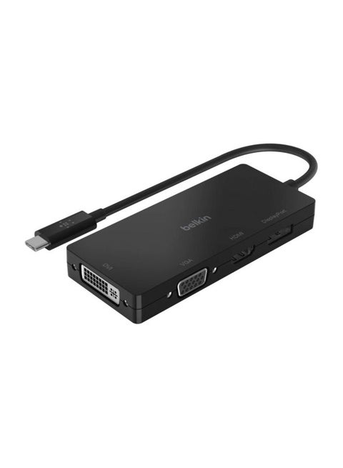 4-Port Data Sync Charging Adapter Black
