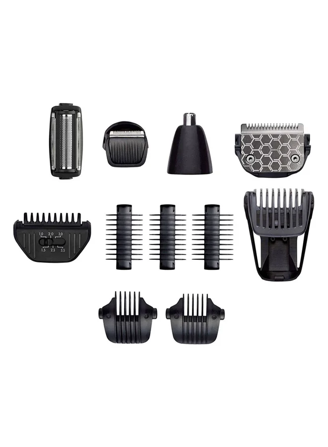 babyliss Carbon Titanium Multi Trimmer Kit Advanced Carbon Titanium Blade For Long-Lasting Cordless Multi Trimmer And 70 Minute Run Time 8 Hour Full Charge With Waterproof Design - MT860SDE, Black