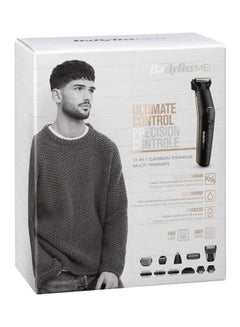 babyliss Carbon Titanium Multi Trimmer Kit Advanced Carbon Titanium Blade For Long-Lasting Cordless Multi Trimmer And 70 Minute Run Time 8 Hour Full Charge With Waterproof Design - MT860SDE, Black Black  - Image 3