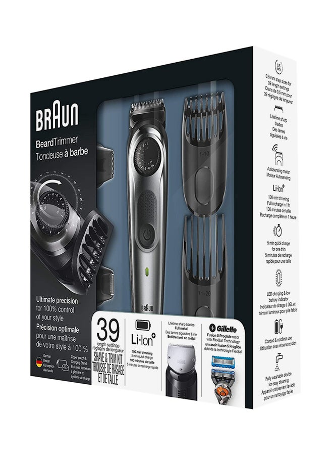 BRAUN Rechargeable Beard Trimmer Set Grey/Black - Image 5