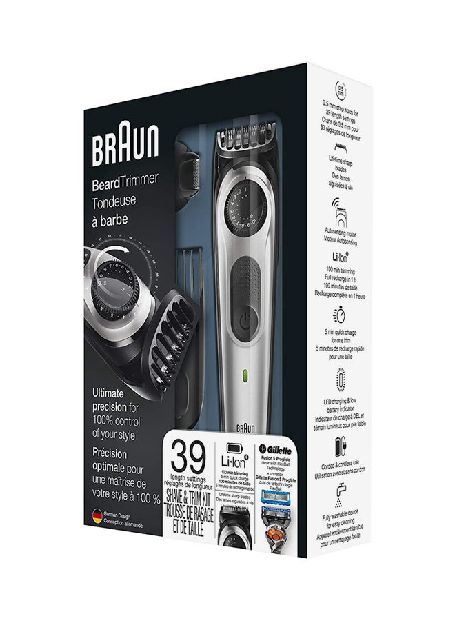BRAUN Rechargeable Beard Trimmer Set Grey/Black - Image 4