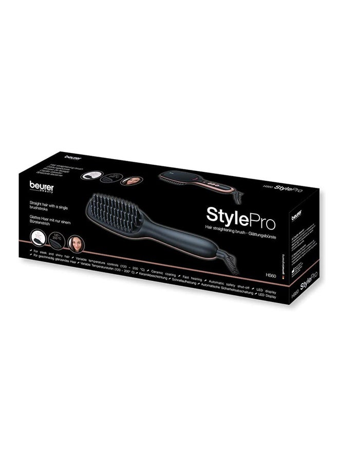 بيورير فرشة فرد الشعر اسود/ذهبي وردي 25.5x6.3x5.3سم - Image 3