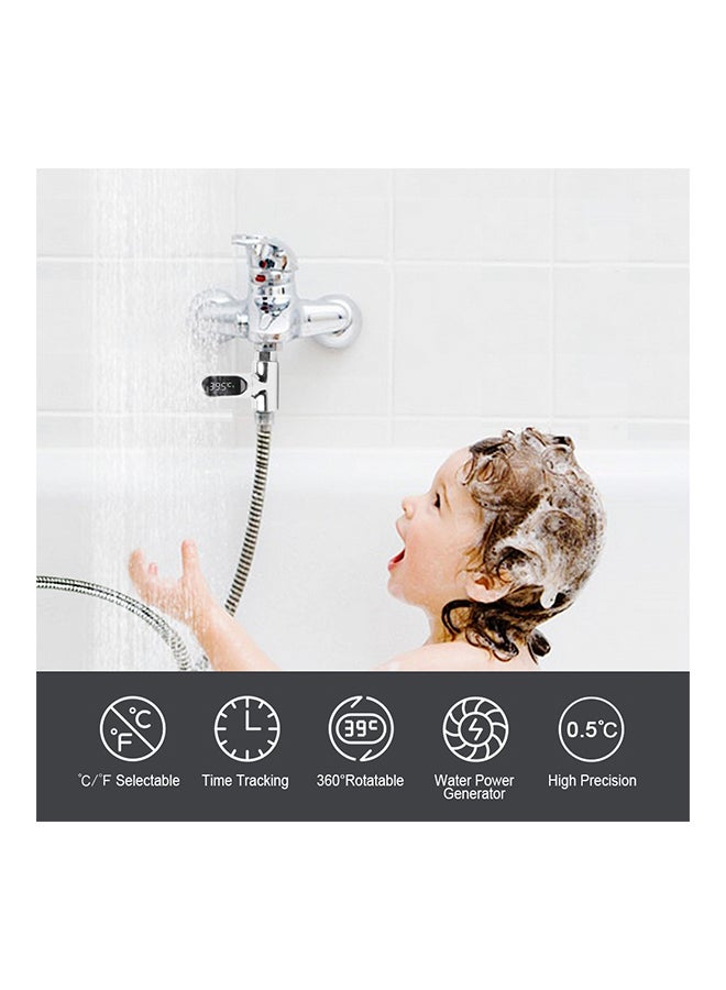Generic - LED Digital Shower Temperature Display HC-1 Silver - Image 1