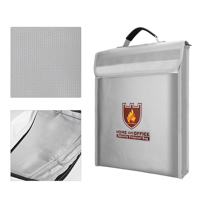Fireproof Document Bag Silver - Image 2