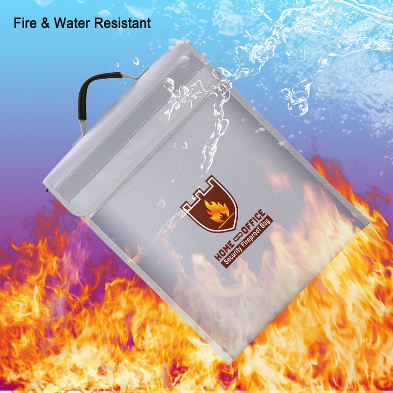 Fireproof Document Bag Silver - Image 4