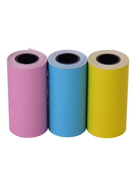 Thermal Paper Label Roll For PeriPage A6 Pocket Thermal Printer/PaperangP1/P2 Mini Photo Printer Blue/Pink/Yellow