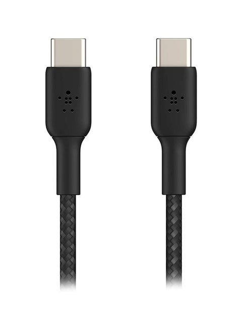 Belkin Braided Usb-C To Usb-C Cable (Usb Type-C Fast Charge Cable For Samsung, Pixel, Ipad Pro And More) - 1M,Black Black