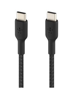 belkin Belkin Braided Usb-C To Usb-C Cable (Usb Type-C Fast Charge Cable For Samsung, Pixel, Ipad Pro And More) - 1M,Black Black  - Image 2
