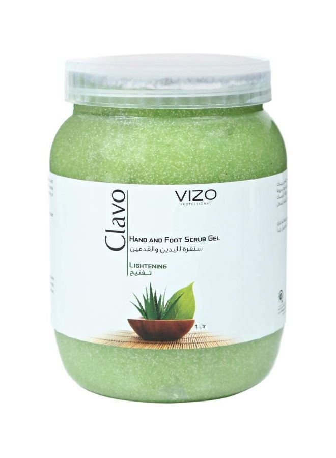 VIZO - Clavo Lightening Hand And Foot Scrub - Aloe Vera Green 1000ml - Image 1