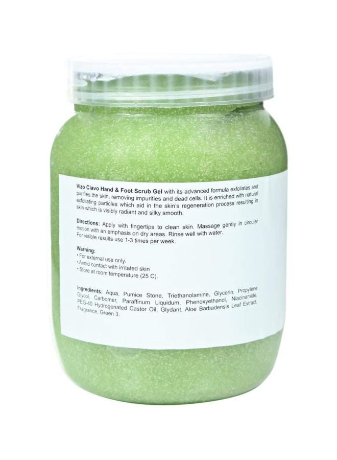 VIZO - Clavo Lightening Hand And Foot Scrub - Aloe Vera Green 1000ml - Image 1