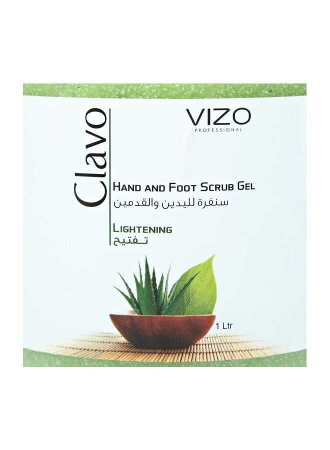 VIZO - Clavo Lightening Hand And Foot Scrub - Aloe Vera Green 1000ml - Image 1
