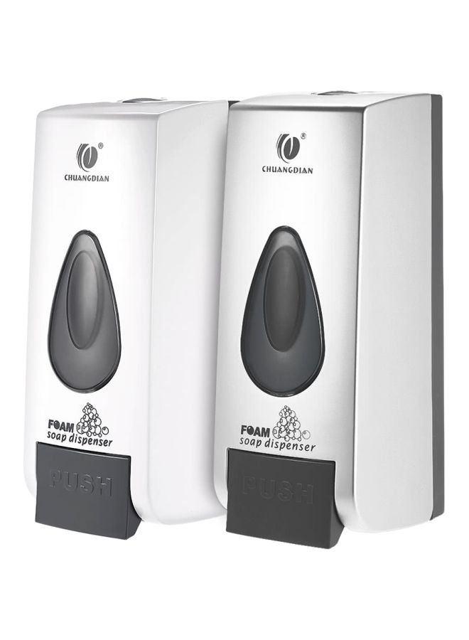 CHUANGDIAN Wall Mounted Soap Dispenser White/Grey 24x10x10.5cm - Image 3