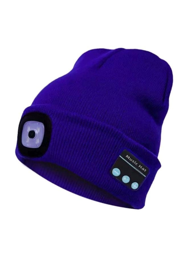 Bluetooth Knitted Beanie Hat Blue 
