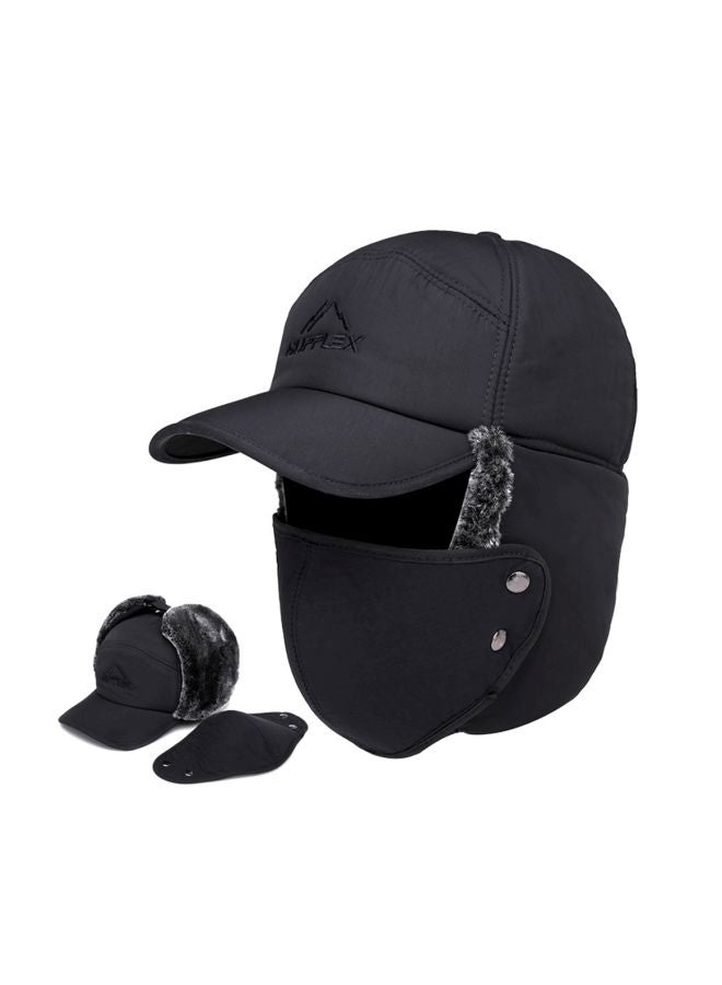 Winter Warm Hat With Detachable Mask Grey  - Image 3