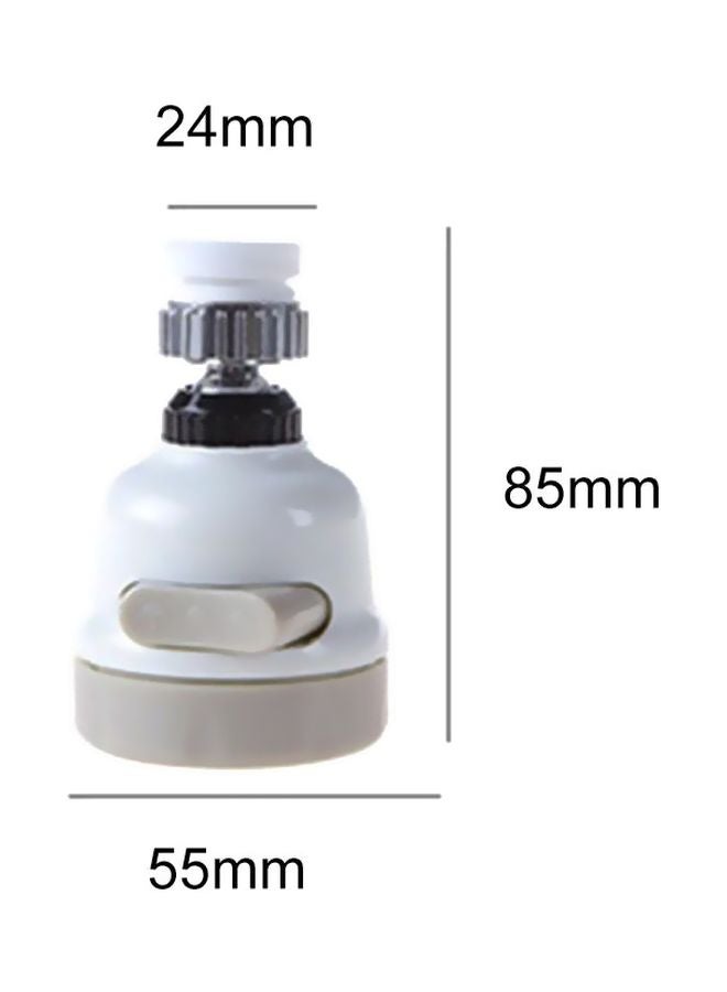 Generic - Rotatable Adjustable Faucet Nozzle White/Beige 10x6x6cm - Image 1
