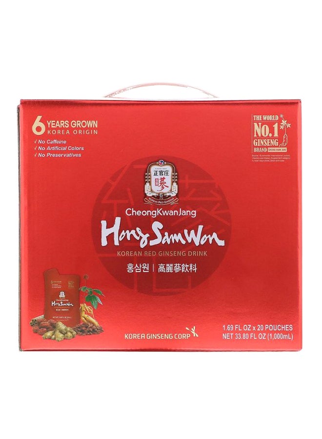 تشونغ كوان جانغ عبوة من 20 قطعة مشروب الجنسنج الأحمر الكوري "هونج سام" - Image 1