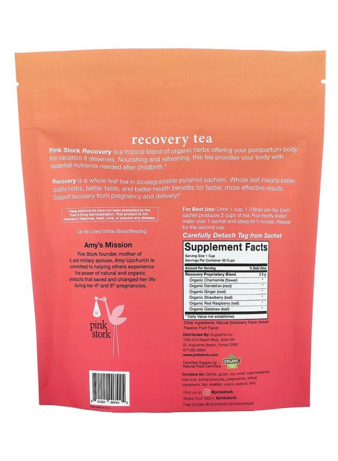 بينك ستروك Strawberry Passion Fruit Recovery Postpartum Body Tea - 15 Pyramid Sachets  - Image 2