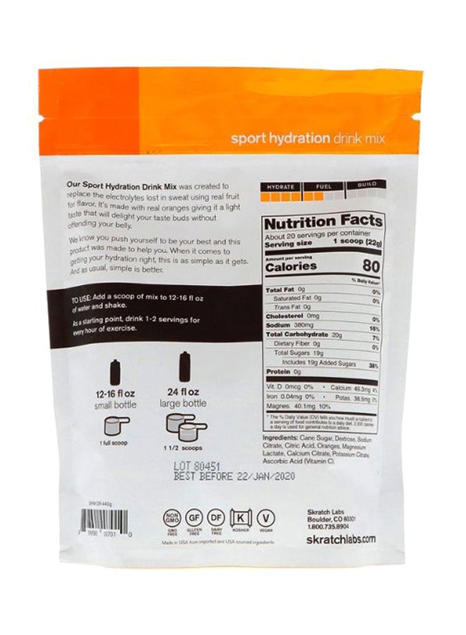 Skratch Labs Oranges Sport Hydration Drink Mix - Image 2