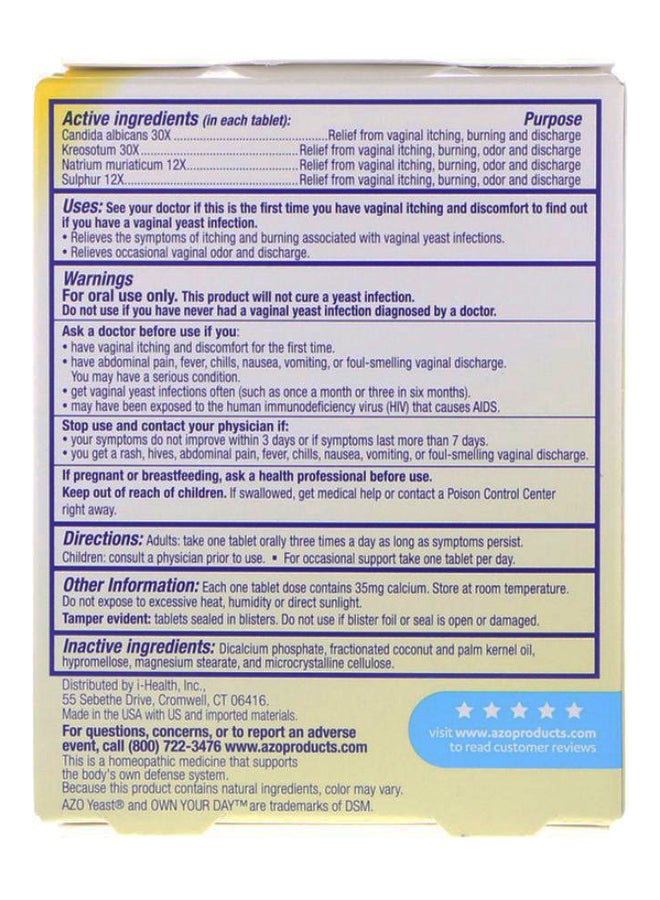 AZO Yeast Plus - 60 Tablets  - Image 2