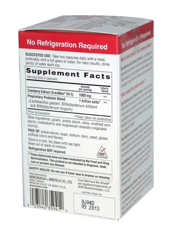 kyolic Plus Cranberry Extract Kyo-Dophilus - 60 Capsules - Image 2