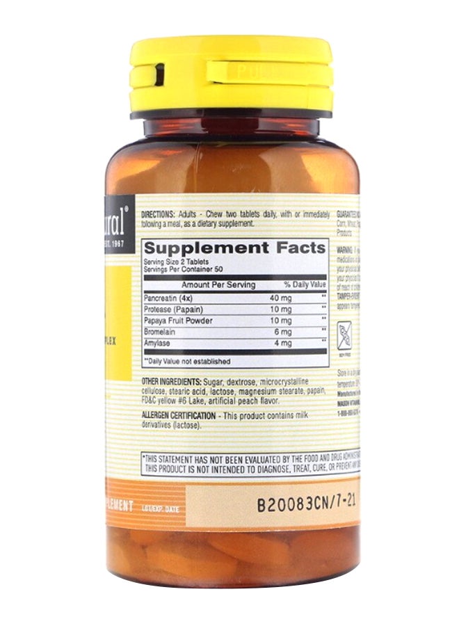 Mason Natural - Papaya Digestive Enzyme Complex - 100 Chewables - Image 1