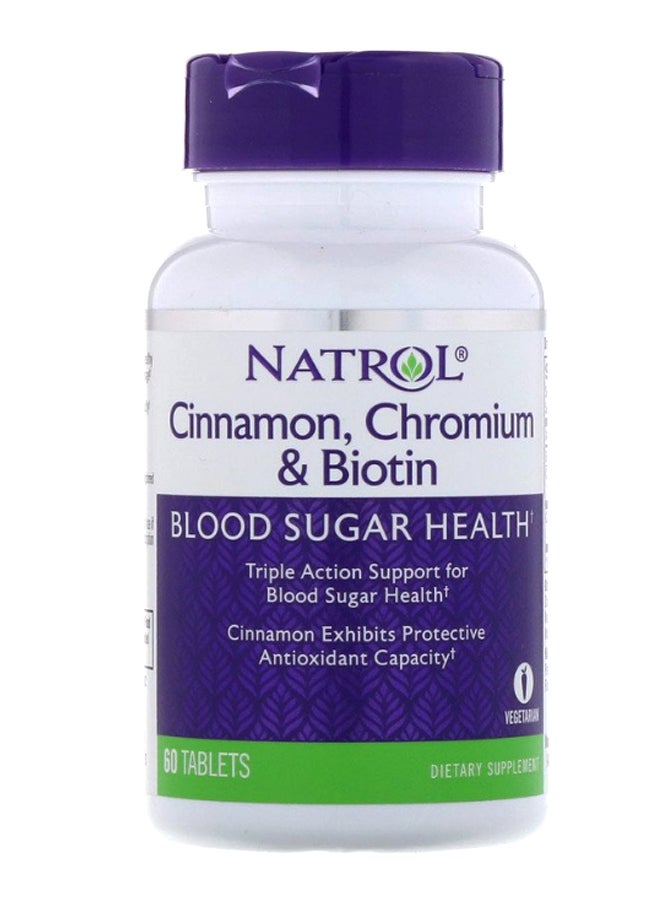 NATROL - Cinnamon Chromium And Biotin - 60 Tablet - Image 1