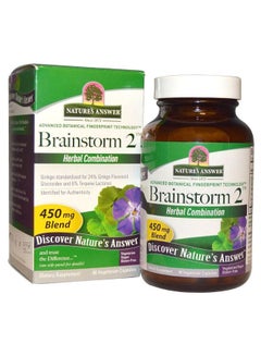 NATURE'S ANSWER Brainstorm 2 Herbal Combination - 90 Capsules  - Image 1