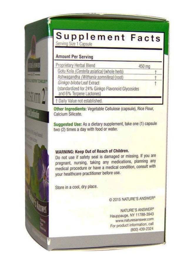 NATURE'S ANSWER Brainstorm 2 Herbal Combination - 90 Capsules - Image 2